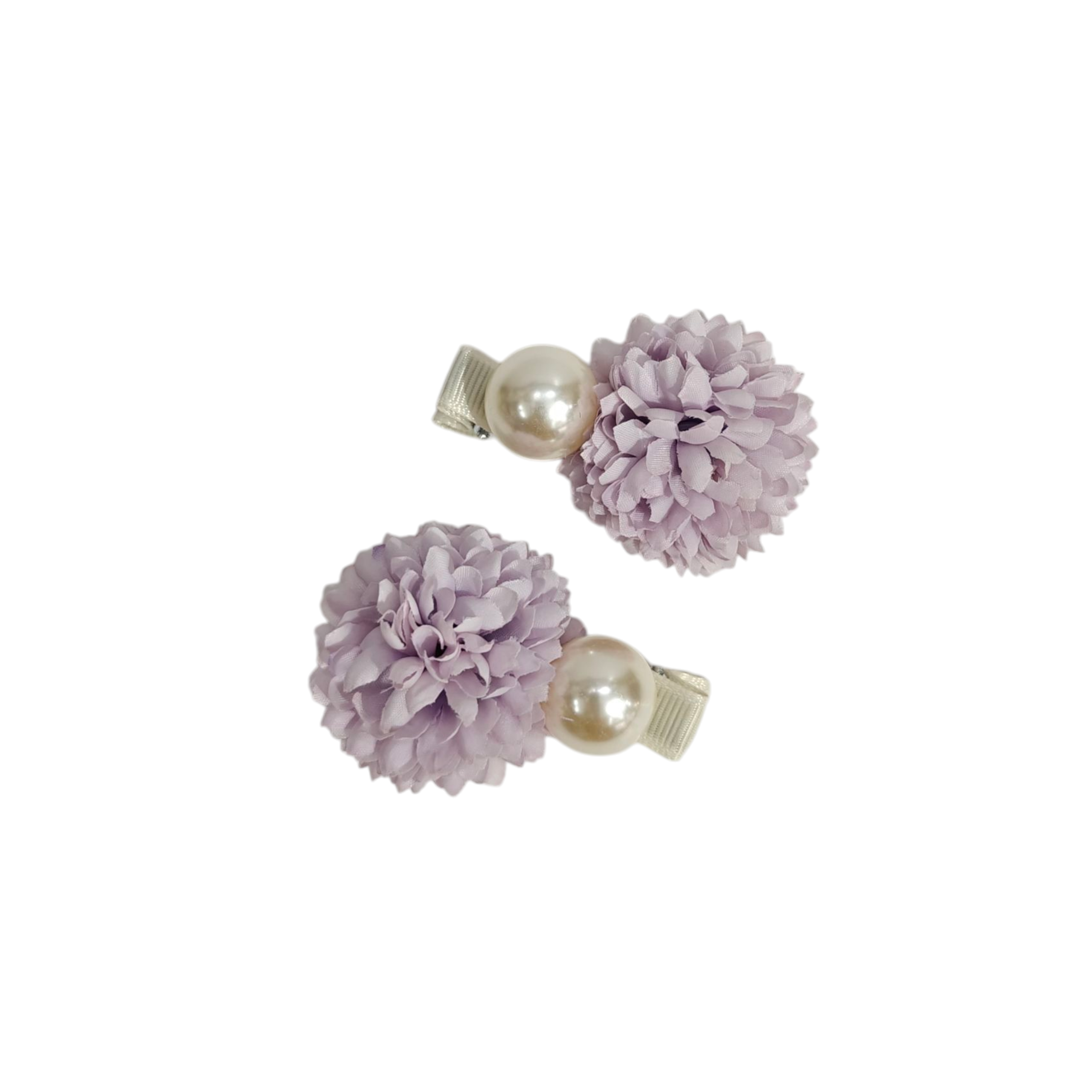 FLOWER & PEARL APPLIQUE HAIR PINS