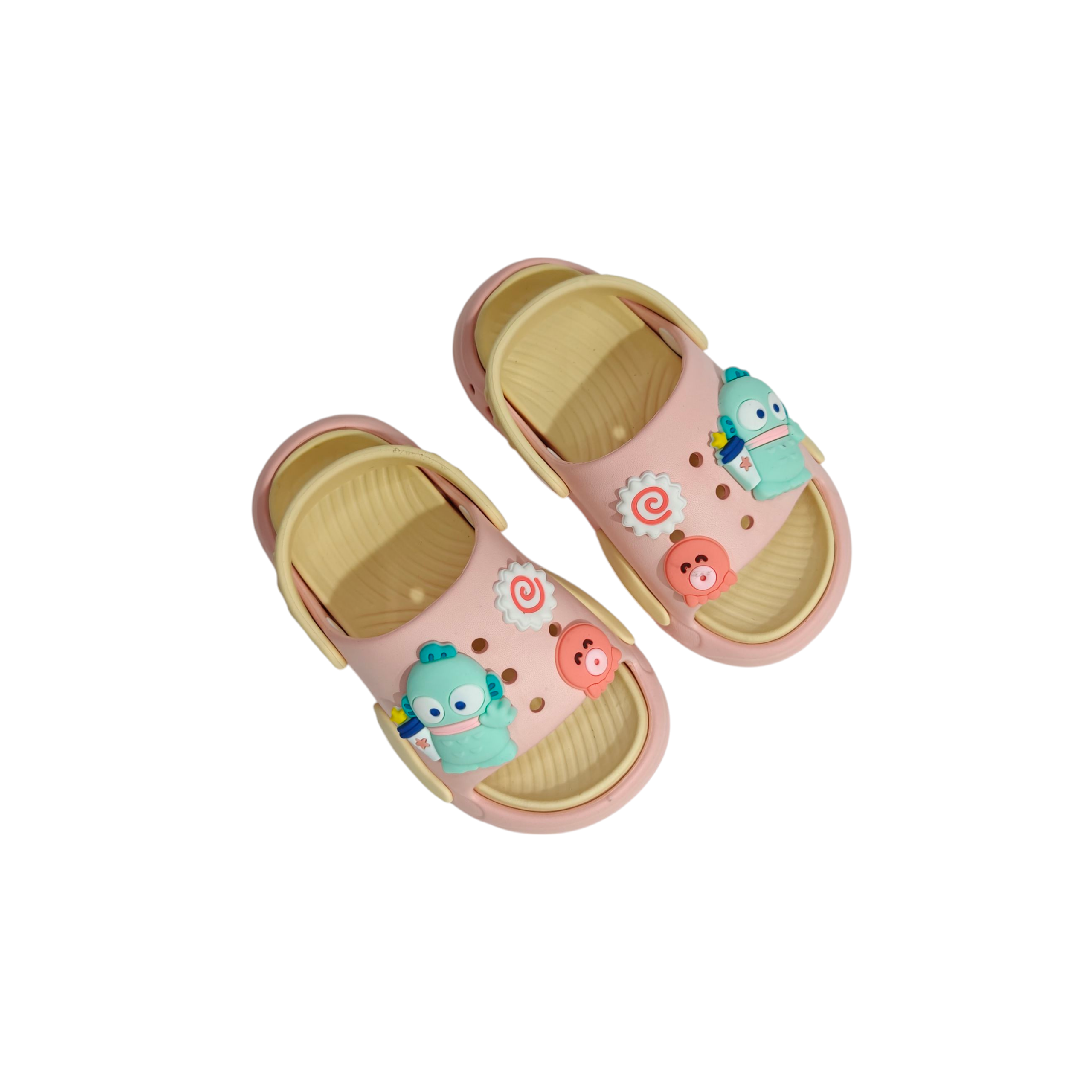 CARTOON APPIQUE SANDAL STYLE CLOGS - YELLOW