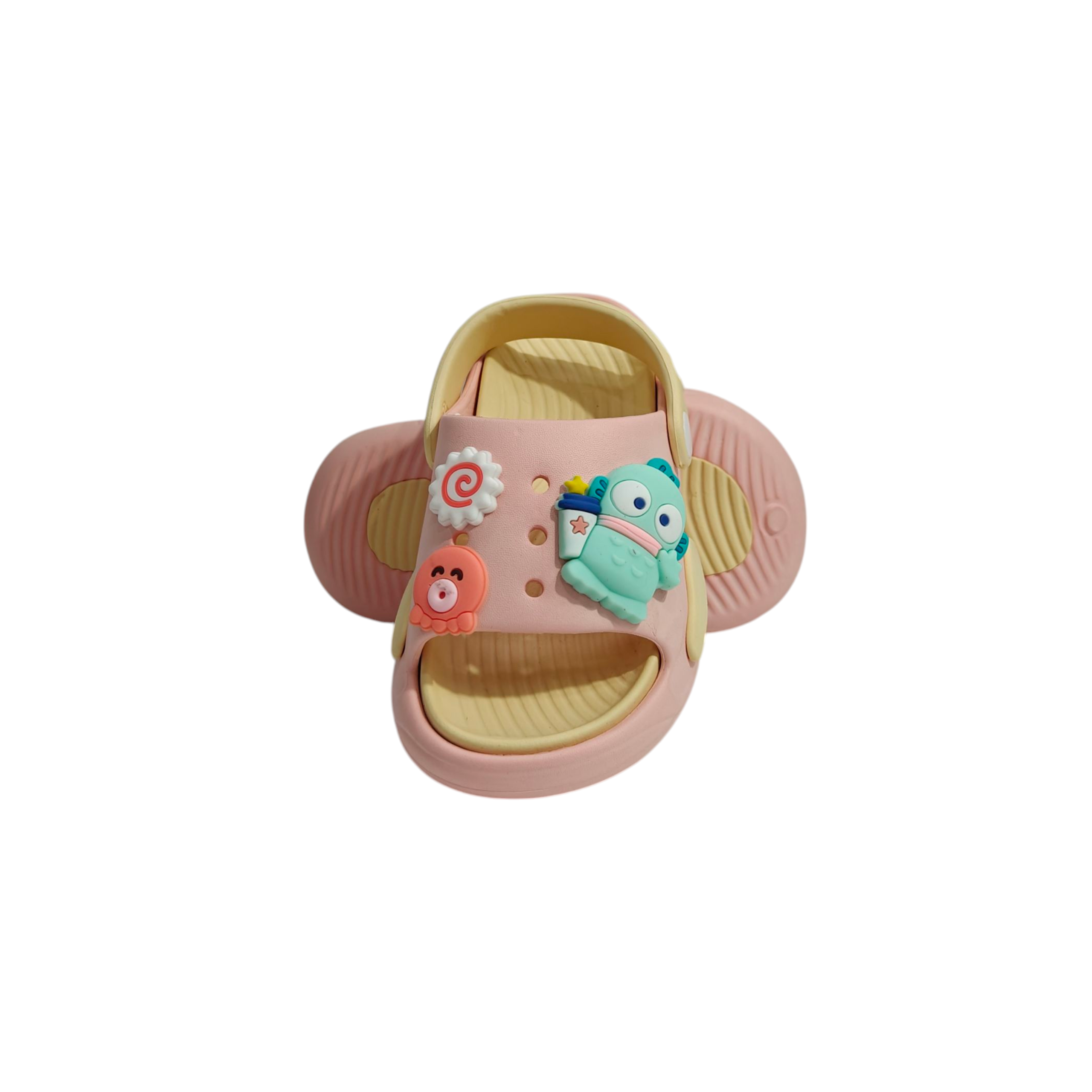 CARTOON APPIQUE SANDAL STYLE CLOGS - YELLOW
