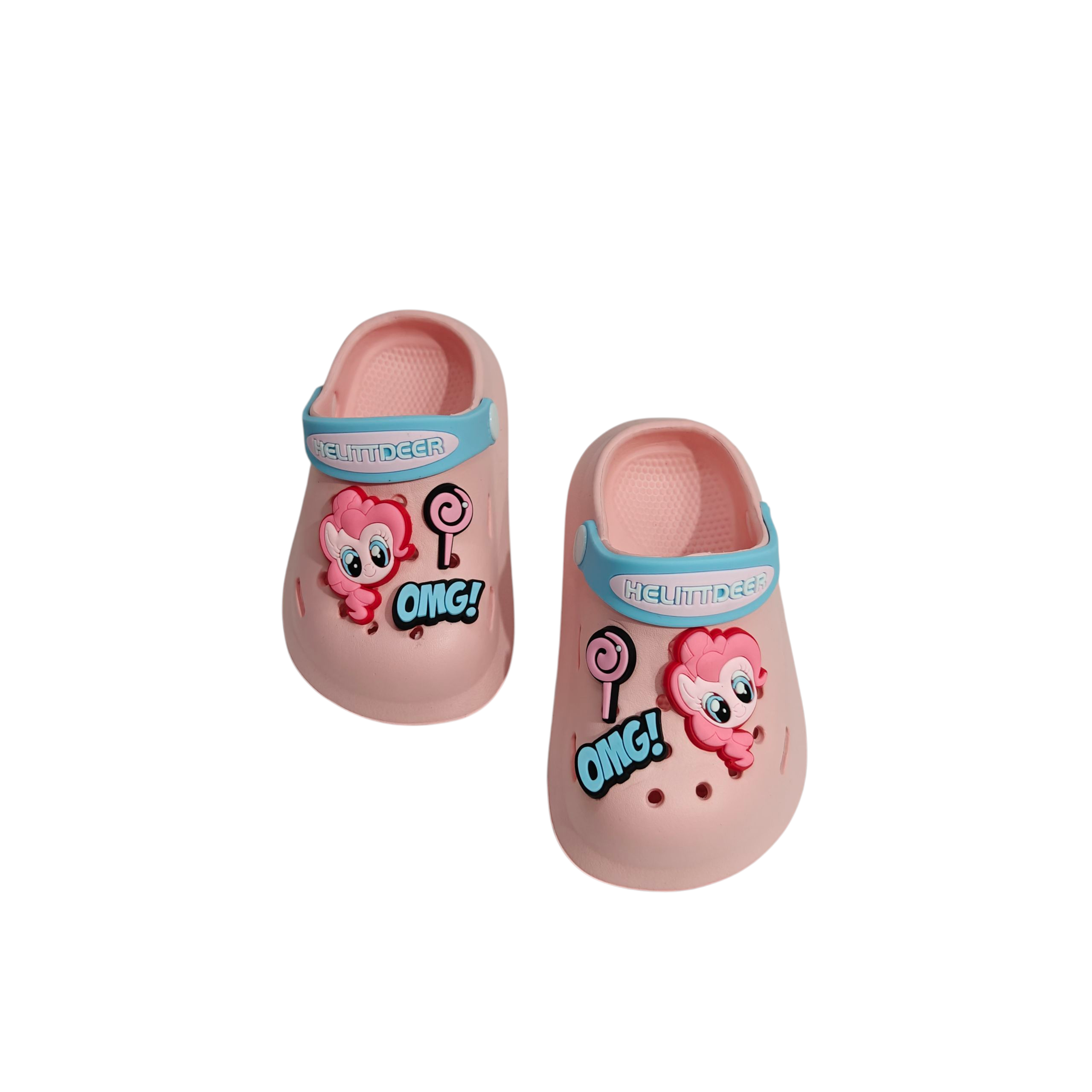 LITTLE PONY AAPLIQUE CLOGS - LIGHT PINK