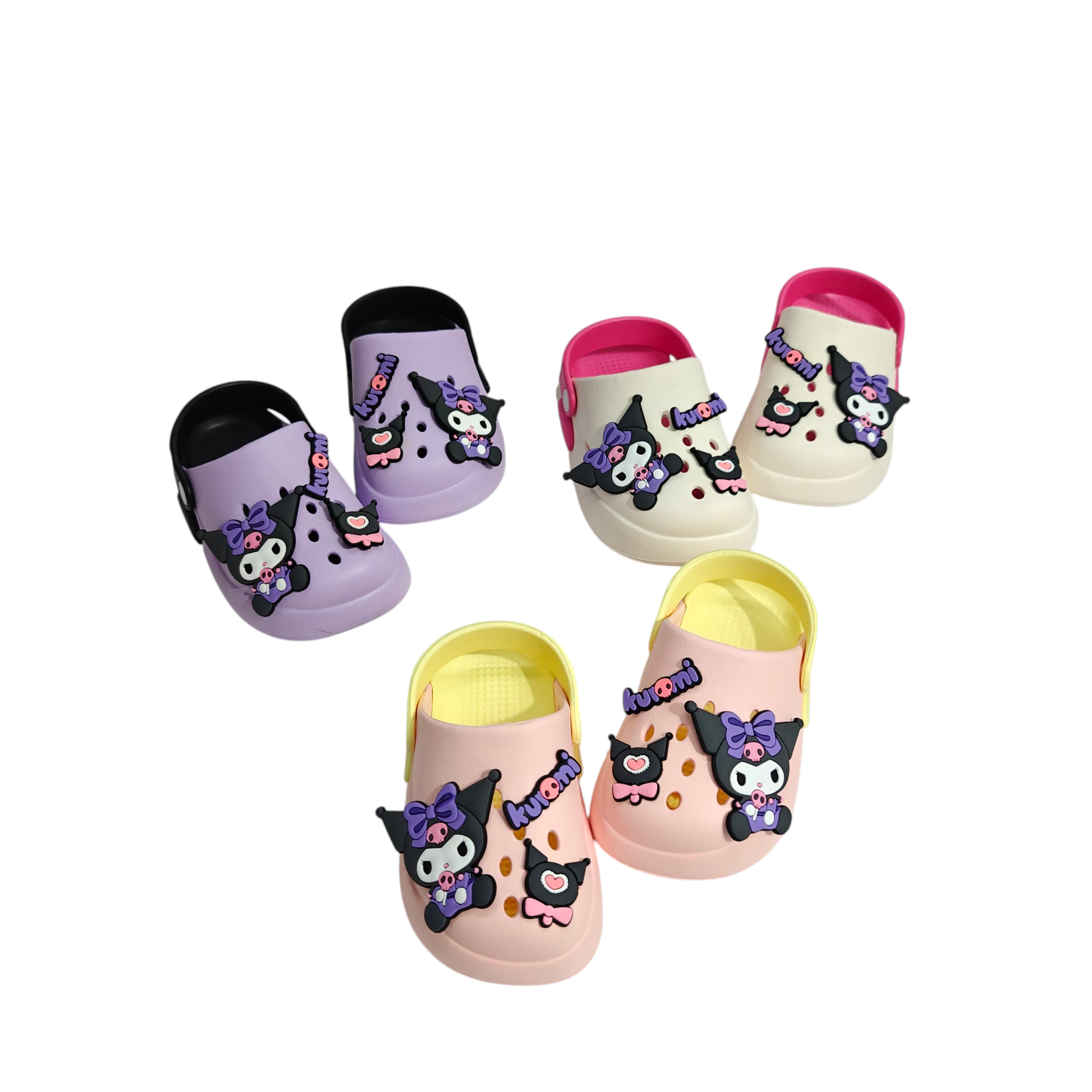 KUROMI CHARM APPLIQUE CLOGS - PURPLE
