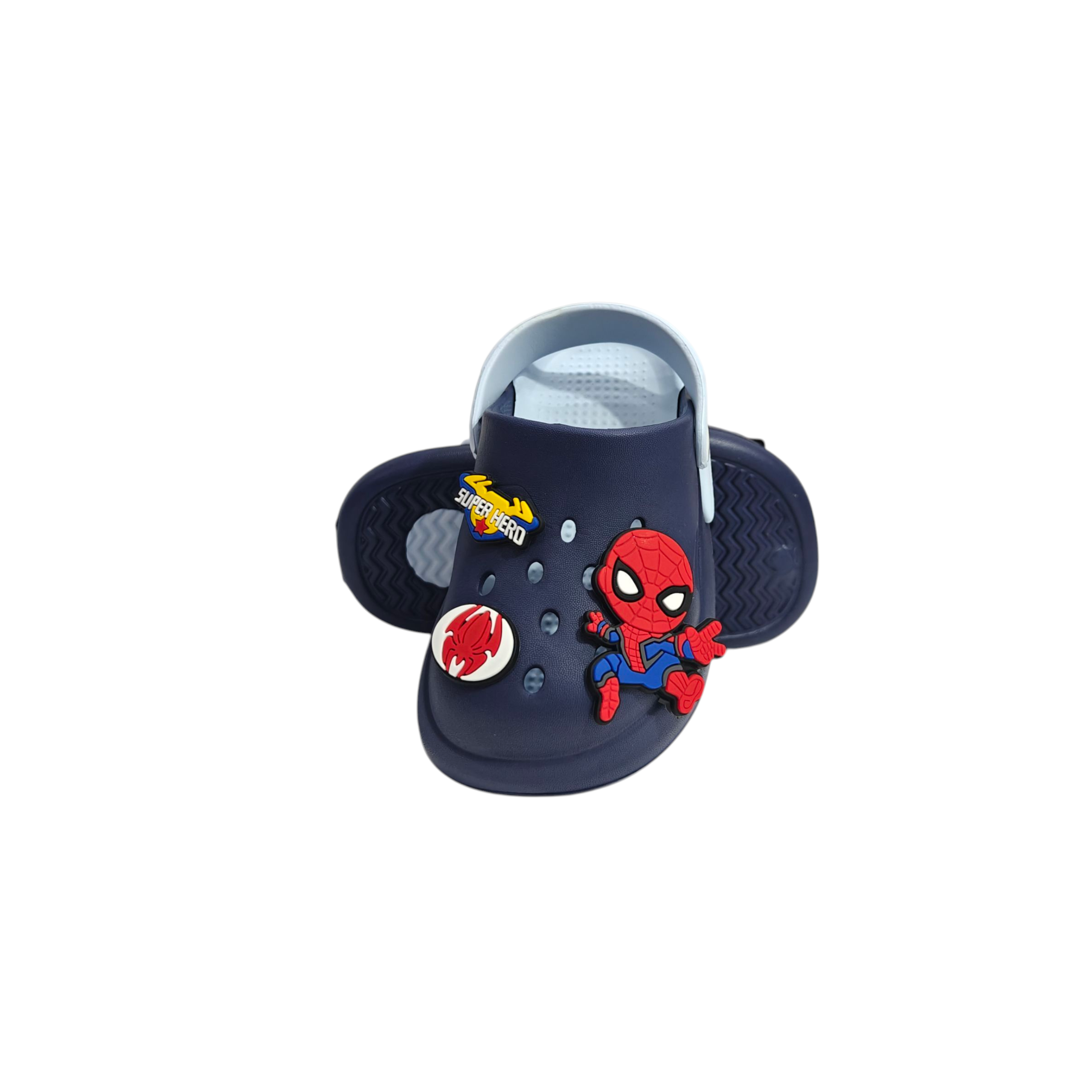 SPIDER PATCH AAPLIQUE CLOGS - NAVY