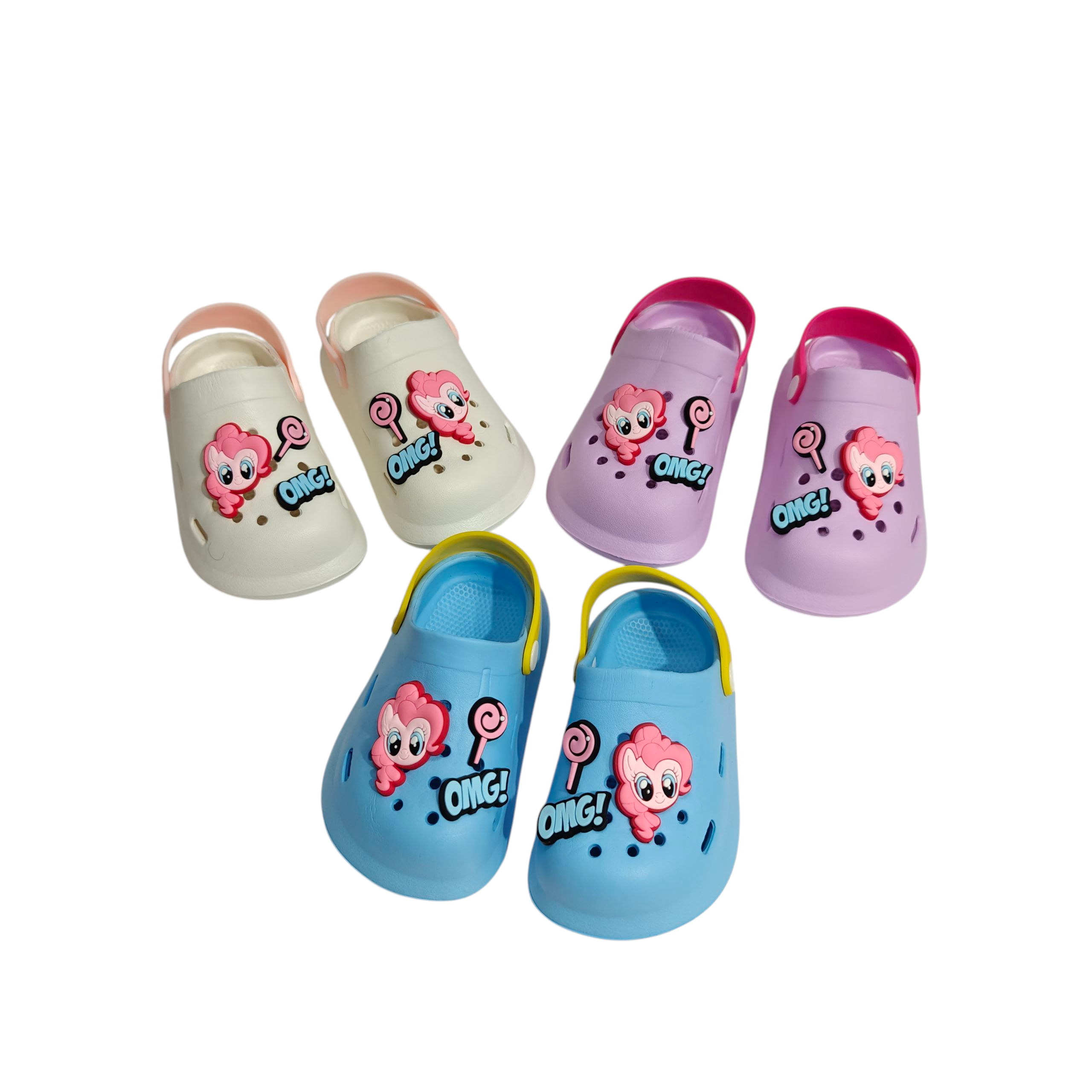 LITTLE PONY AAPLIQUE CLOGS - WHITE