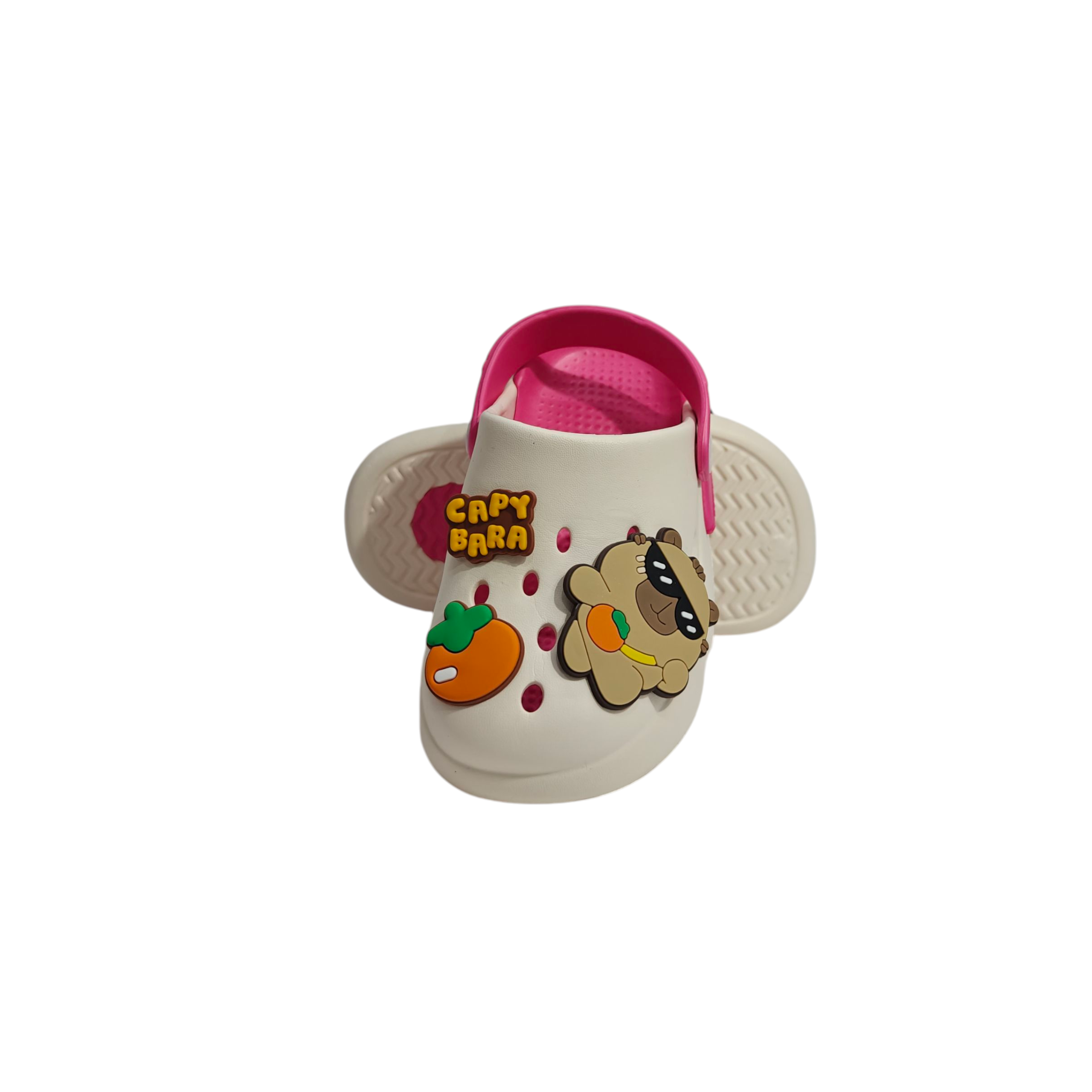 CAPY BARA AAPLIQUE CLOGS - WHITE