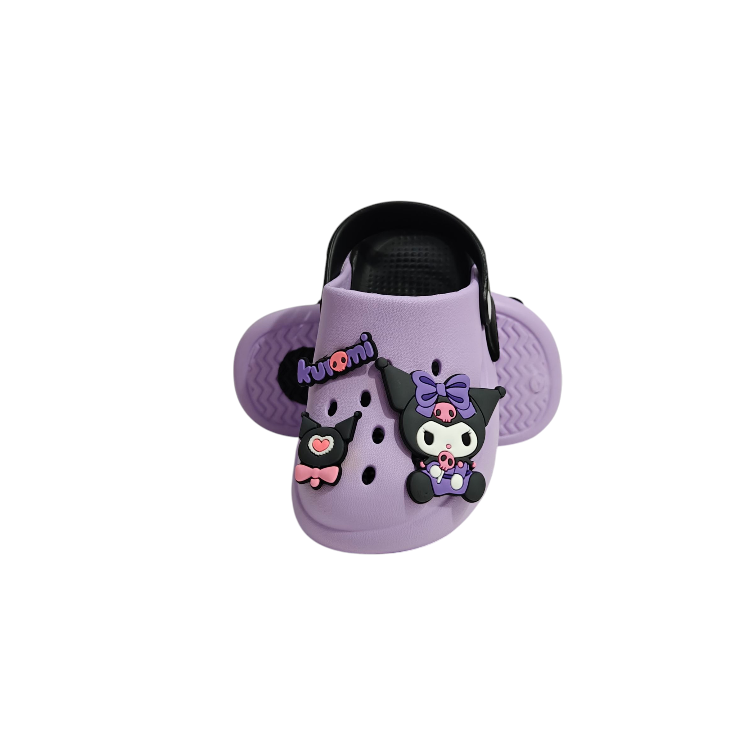 KUROMI CHARM APPLIQUE CLOGS - PURPLE