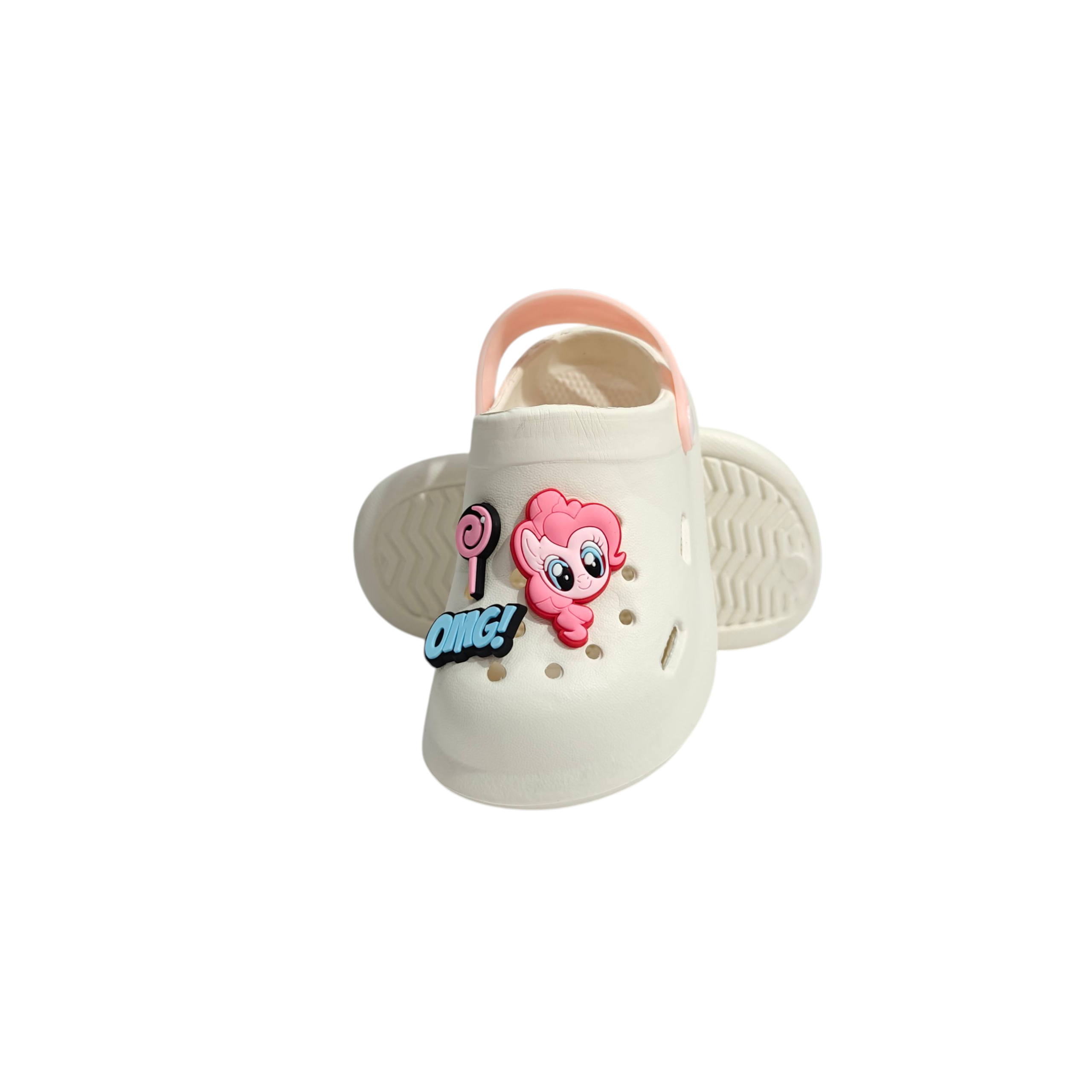 LITTLE PONY AAPLIQUE CLOGS - WHITE
