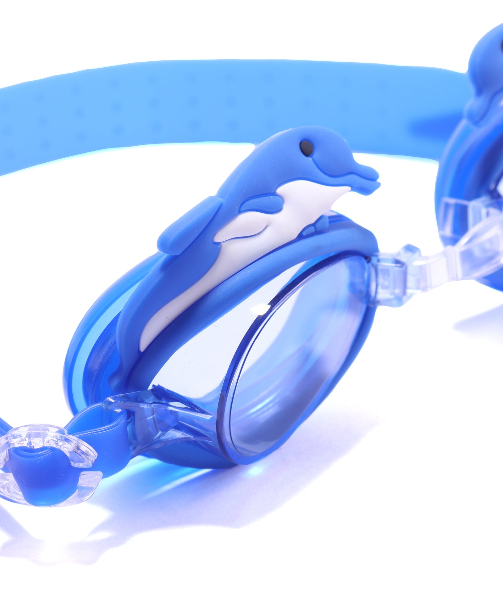 DOLPHIN DESIGN SWIMMING GOGGLES - DARK BLUE
