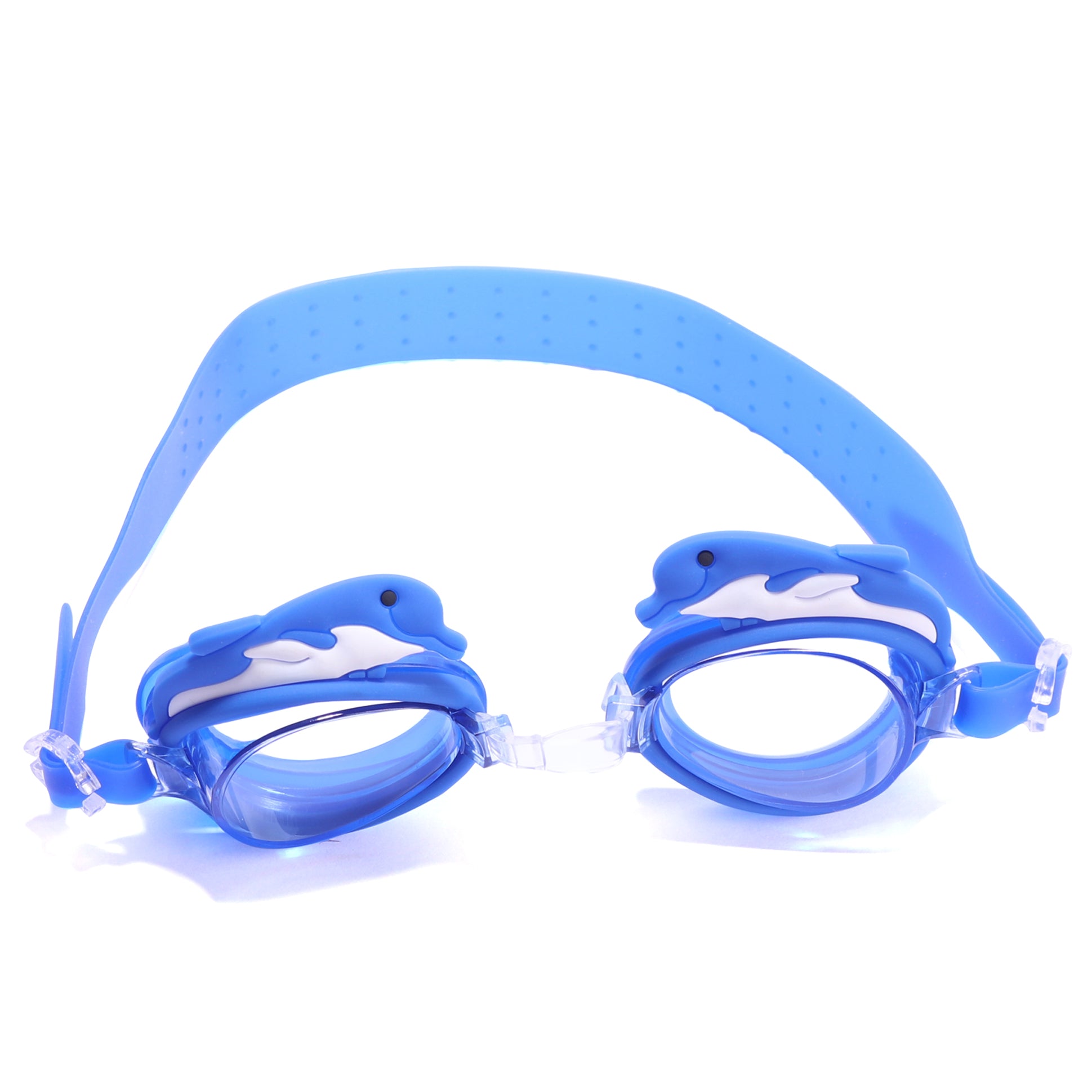 DOLPHIN DESIGN SWIMMING GOGGLES - DARK BLUE