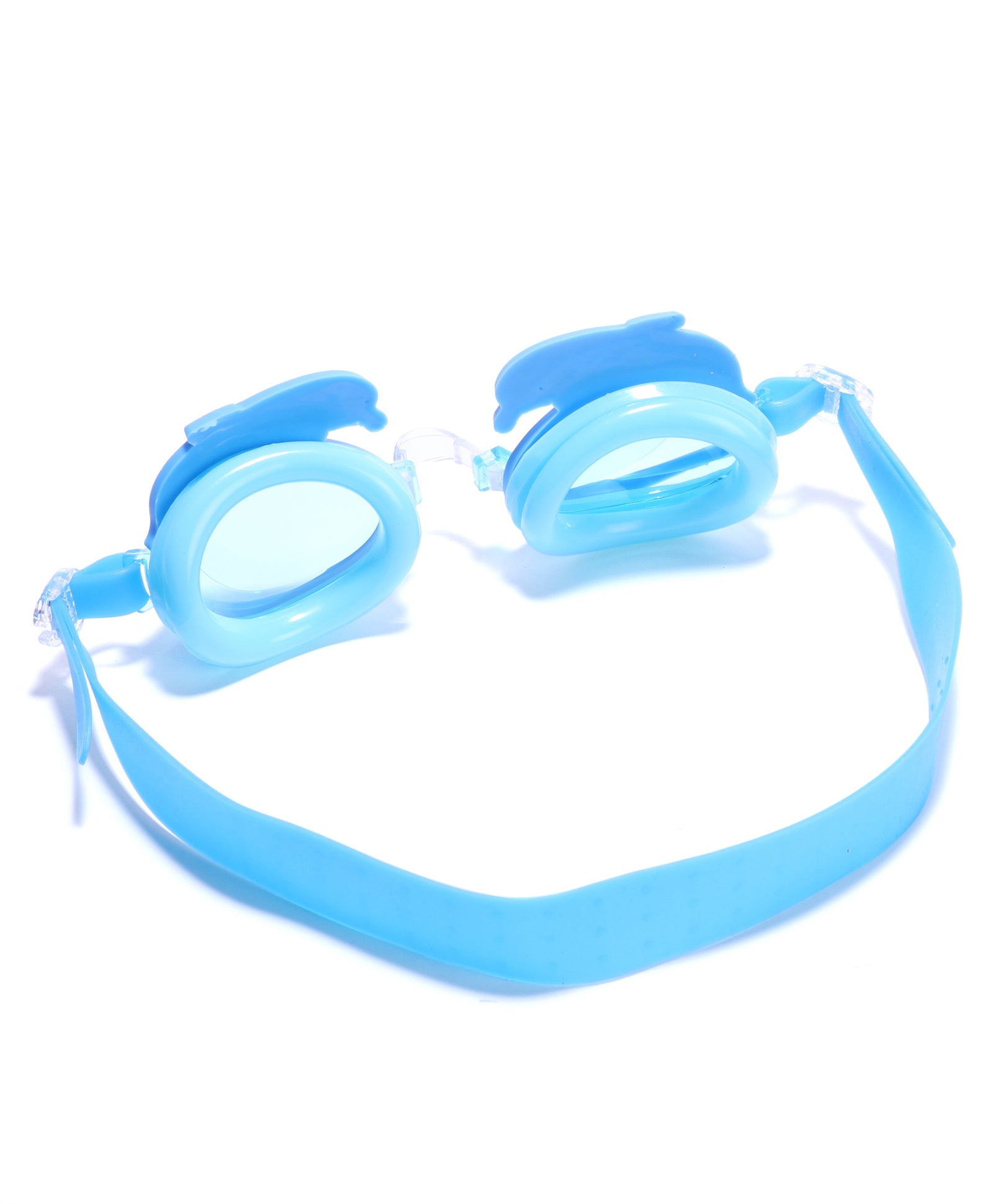DOLPHIN DESIGN SWIMMING GOGGLES - LIGHT BLUE