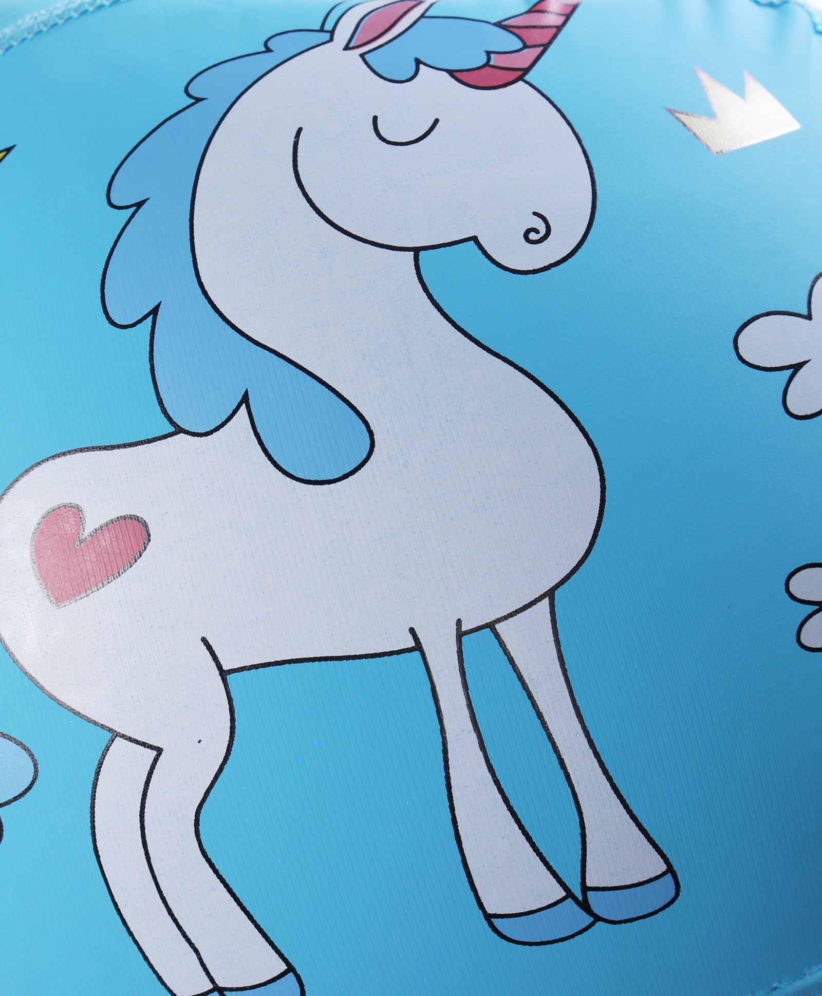 UNICORN PRINT SUPER SOFT PU SWIMMING CAP - LIGHT BLUE
