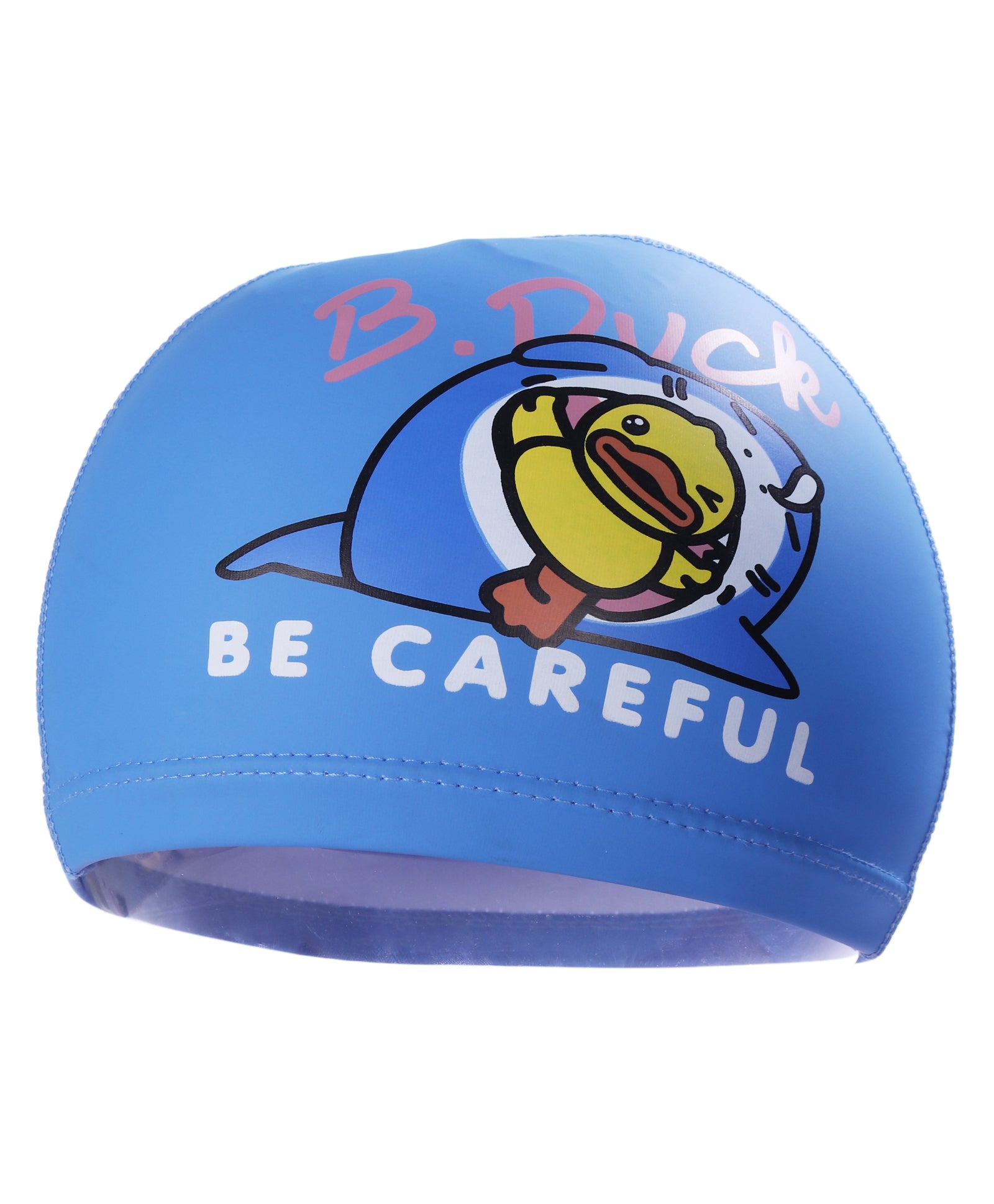 DUCK PRINT SUPER SOFT PU SWIMMING CAP - BLUE