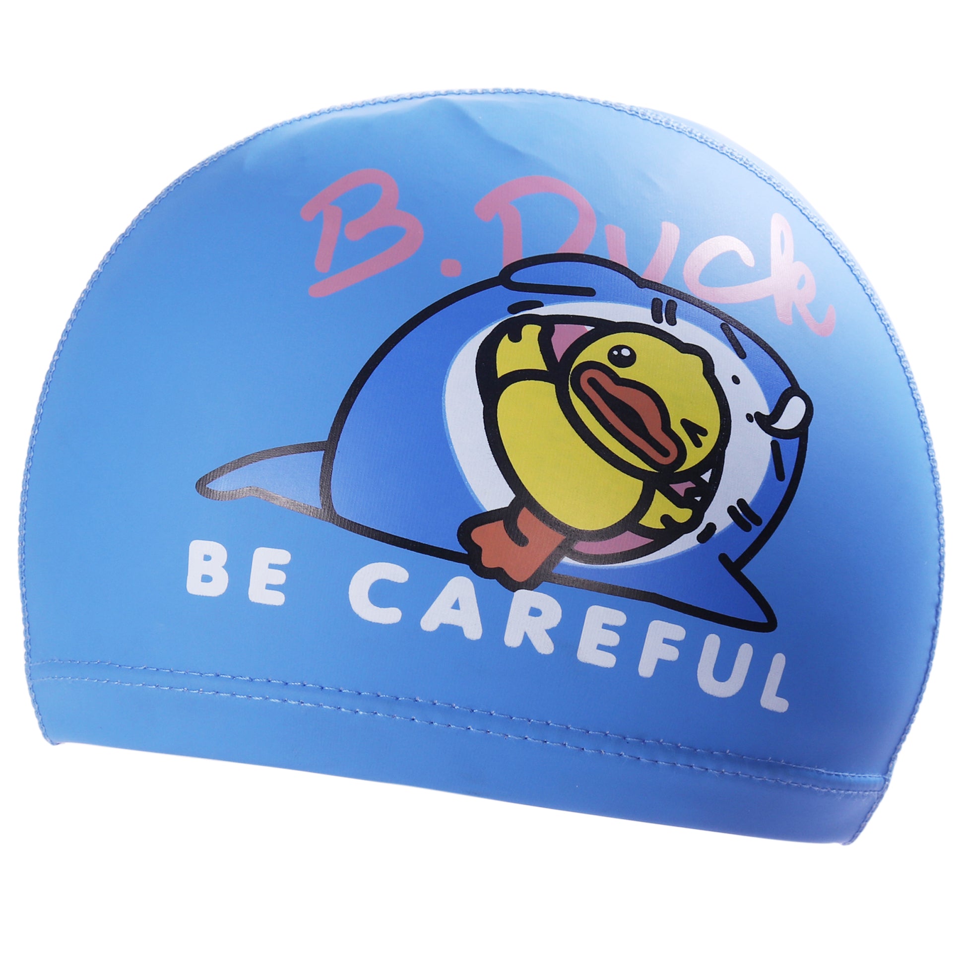 DUCK PRINT SUPER SOFT PU SWIMMING CAP - BLUE