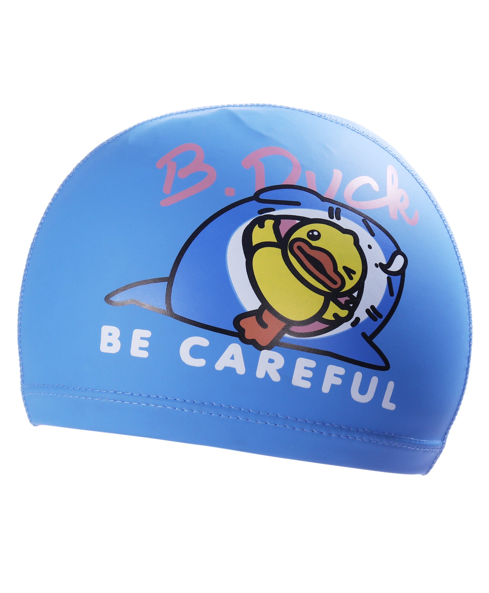 DUCK PRINT SUPER SOFT PU SWIMMING CAP - BLUE
