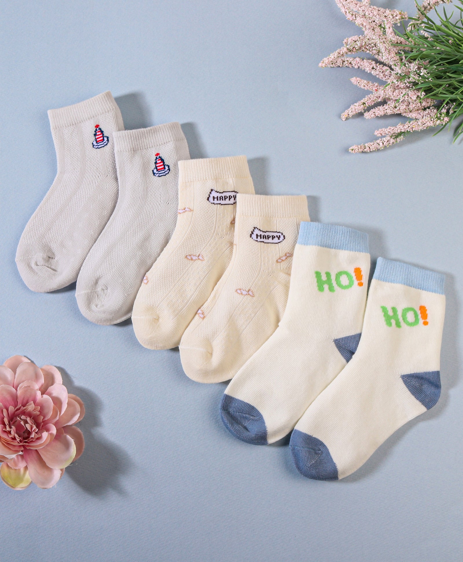 ASSORTED SOCKS PACK OF 3 - MULTI-COLOUR