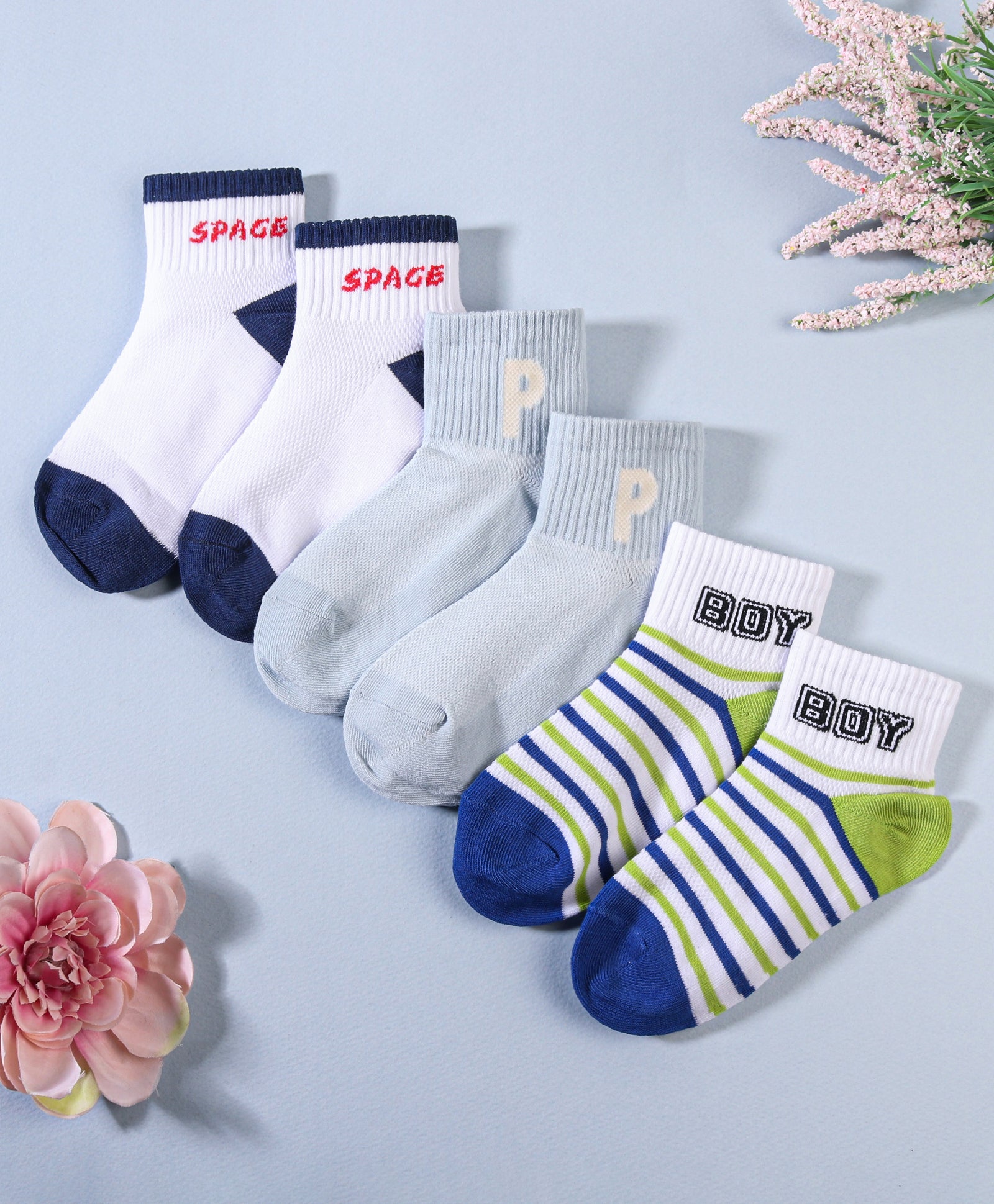 ASSORTED SOCKS PACK OF 3 - MULTI-COLOUR