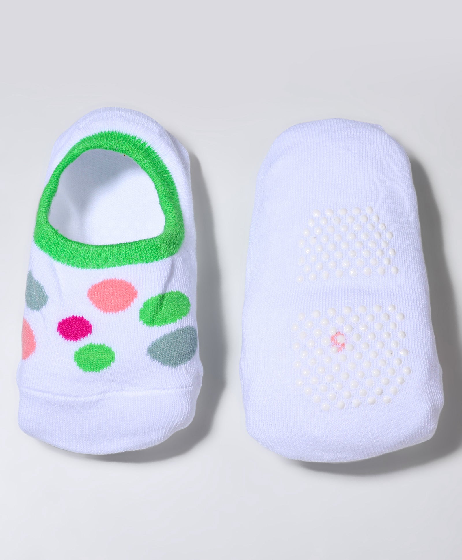 Pack of 2 Bear & Pebbles Print Anti Skid Loafer Socks - Blue & White