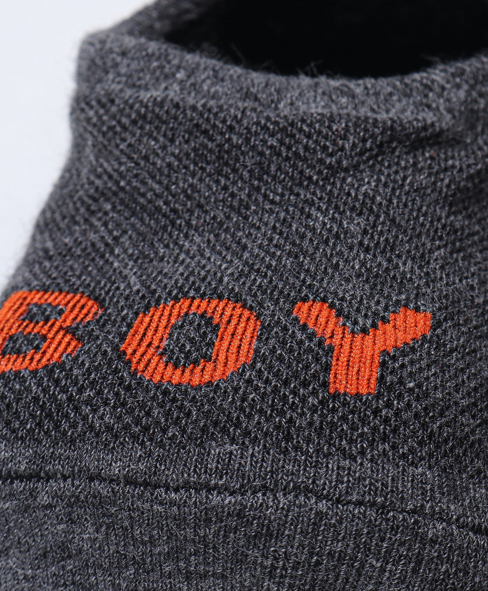 Pack of 2 Stripes & Boy Text Print Anti Skid Loafer Socks - White & Grey
