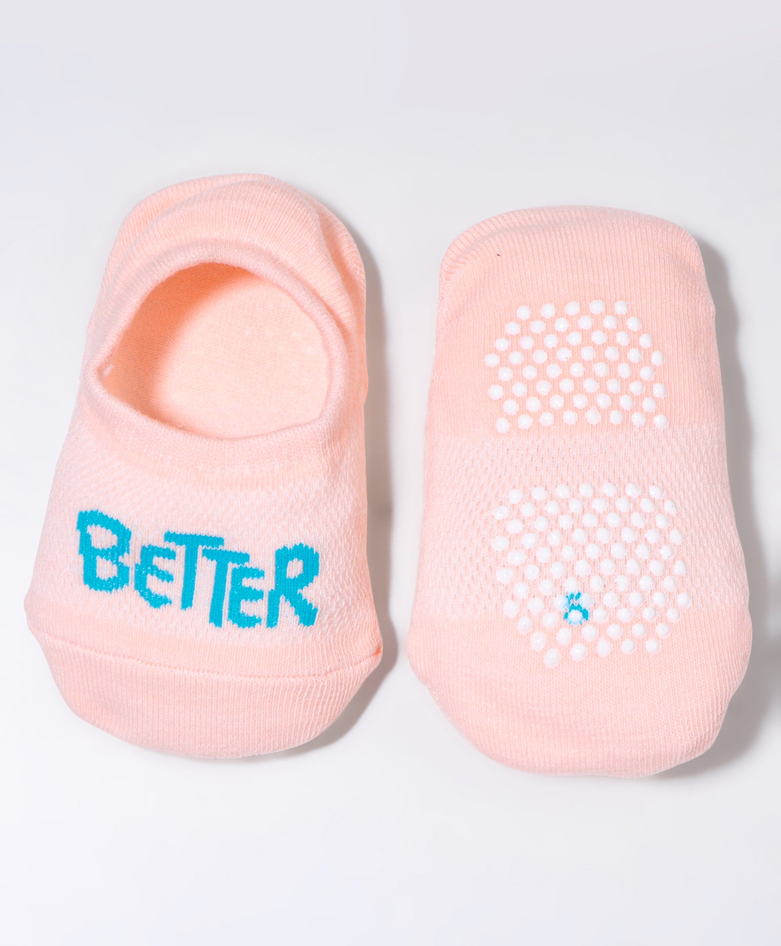 Pack of 2 Better & Bear Print Anti Skid Loafer Socks - Blue & Peach