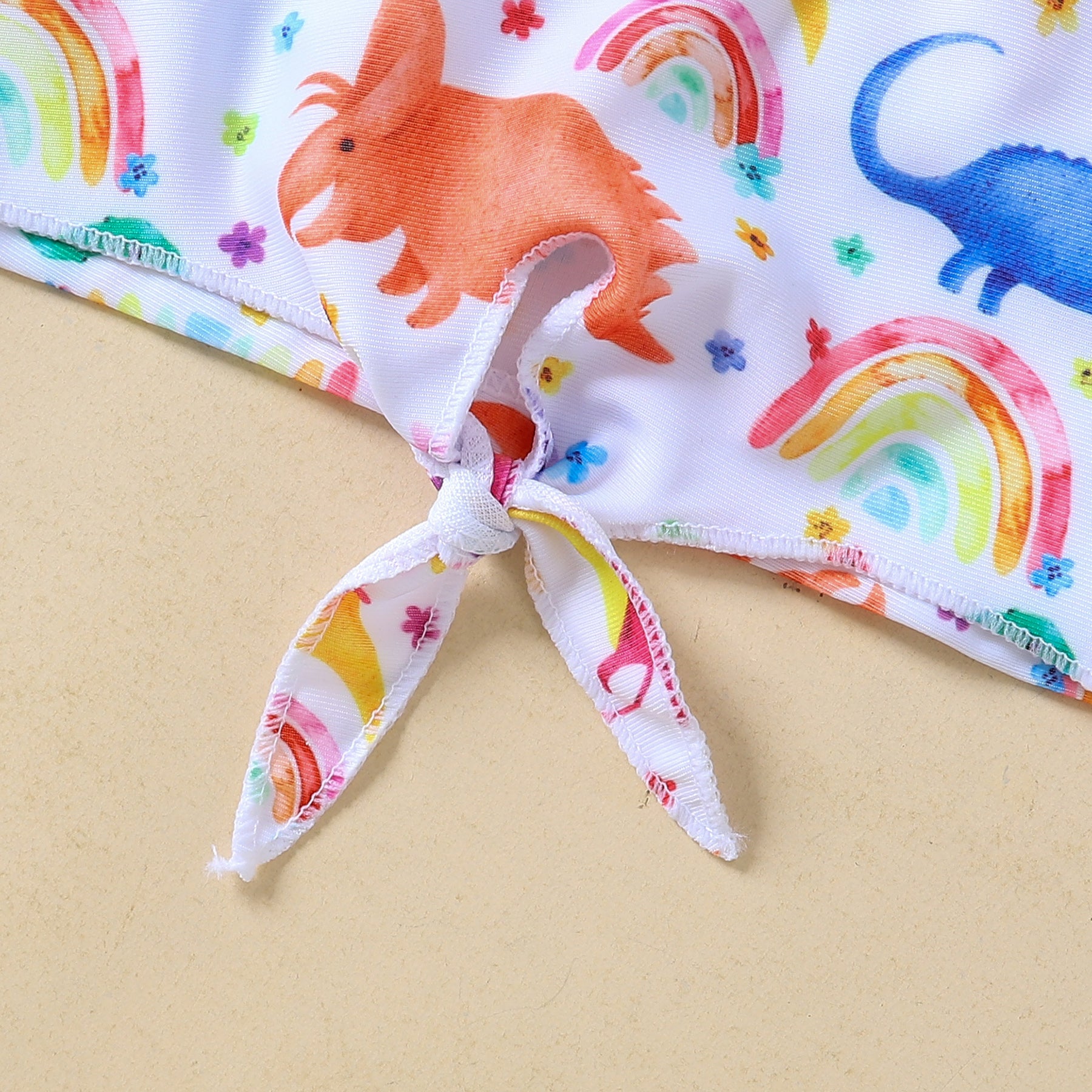 DINO KNOT SWIMSUIT 2PC - WHITE