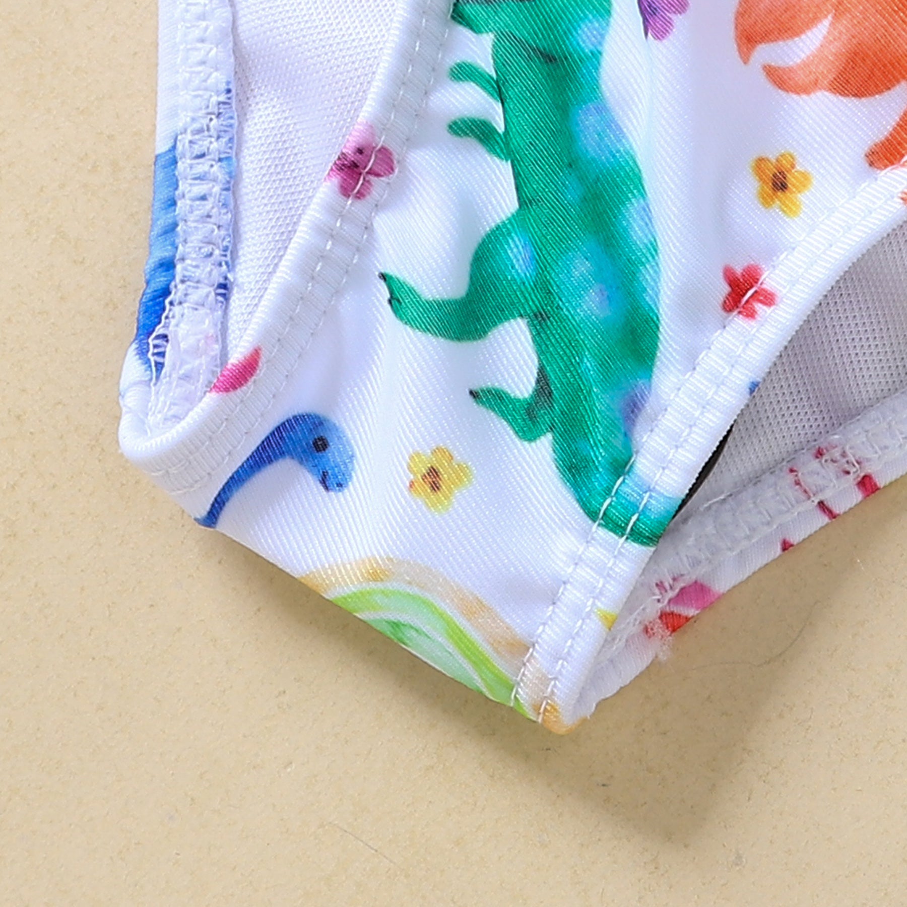 DINO KNOT SWIMSUIT 2PC - WHITE