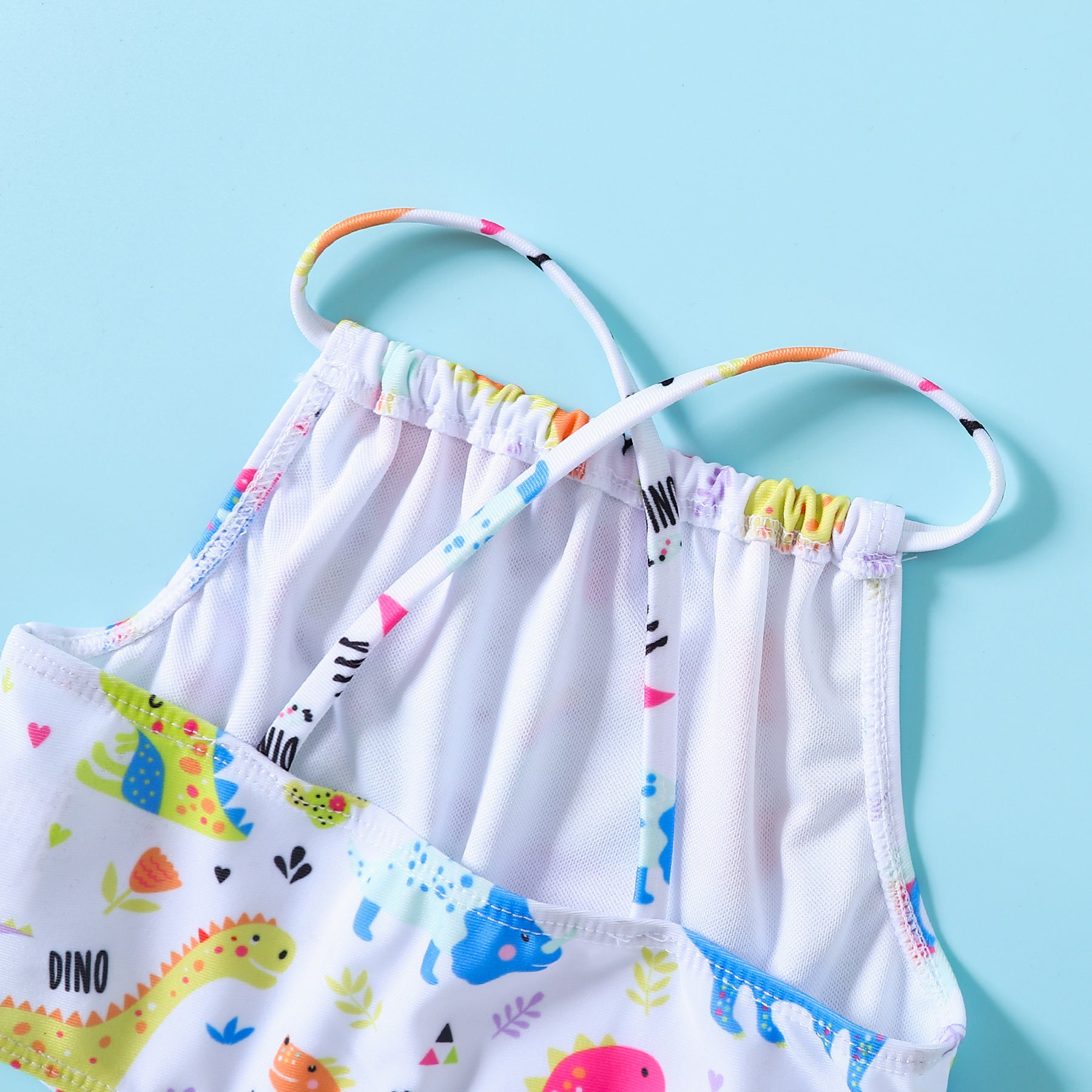 DINO SWIMSUIT 2PC - WHITE