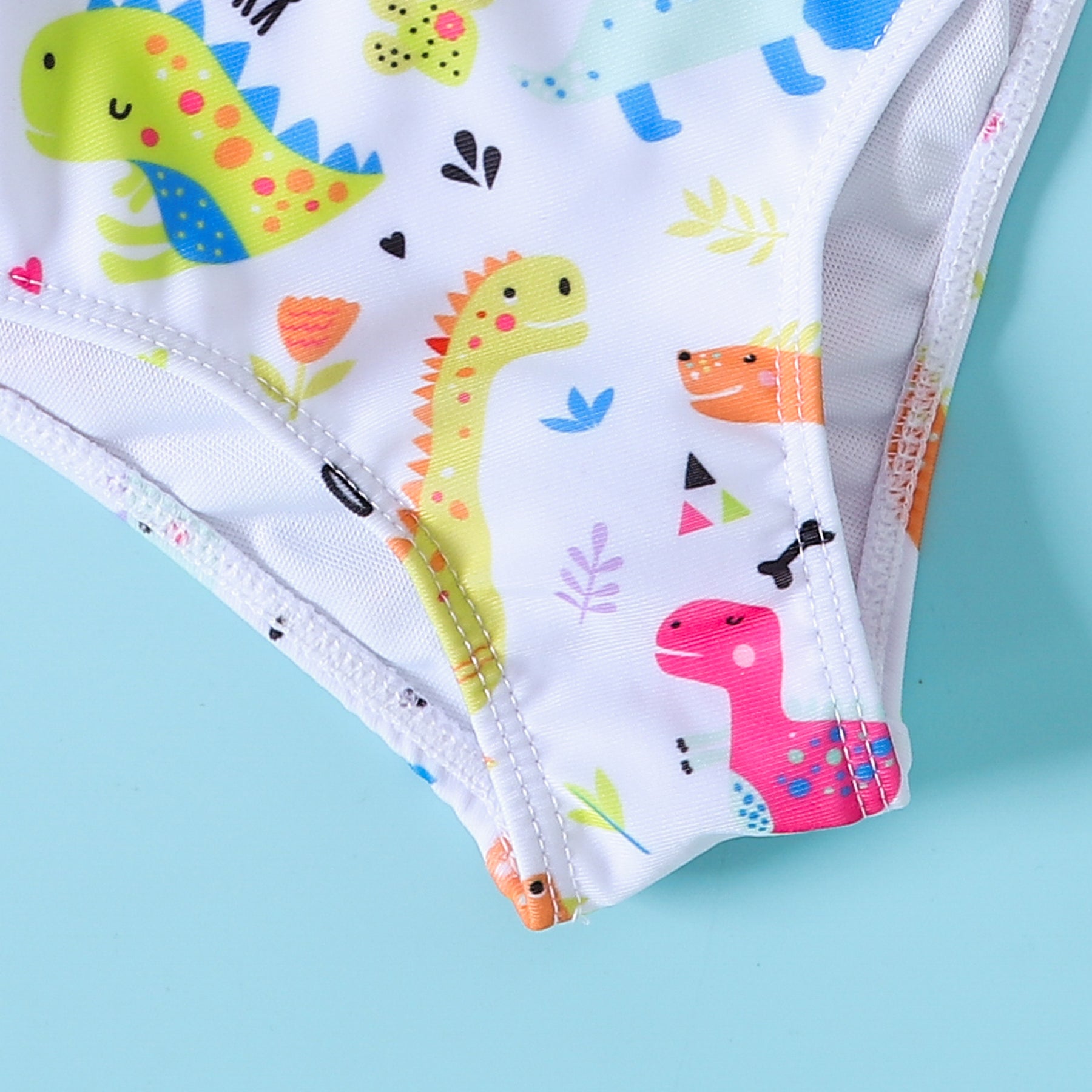 DINO SWIMSUIT 2PC - WHITE