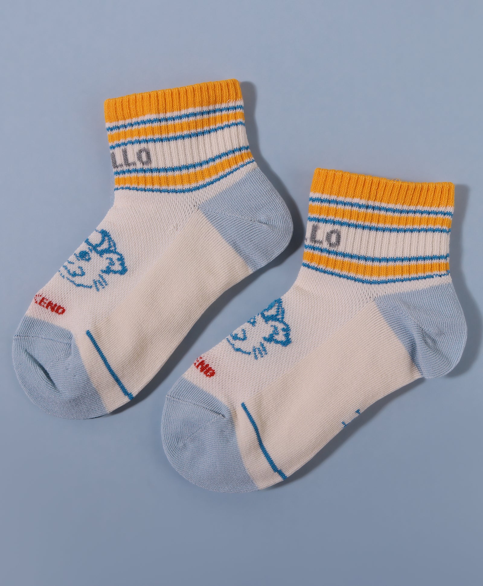 Pack of 3 Solid & Checks Bear Print Ankle Length Anti Bacterial Socks - Multicolour