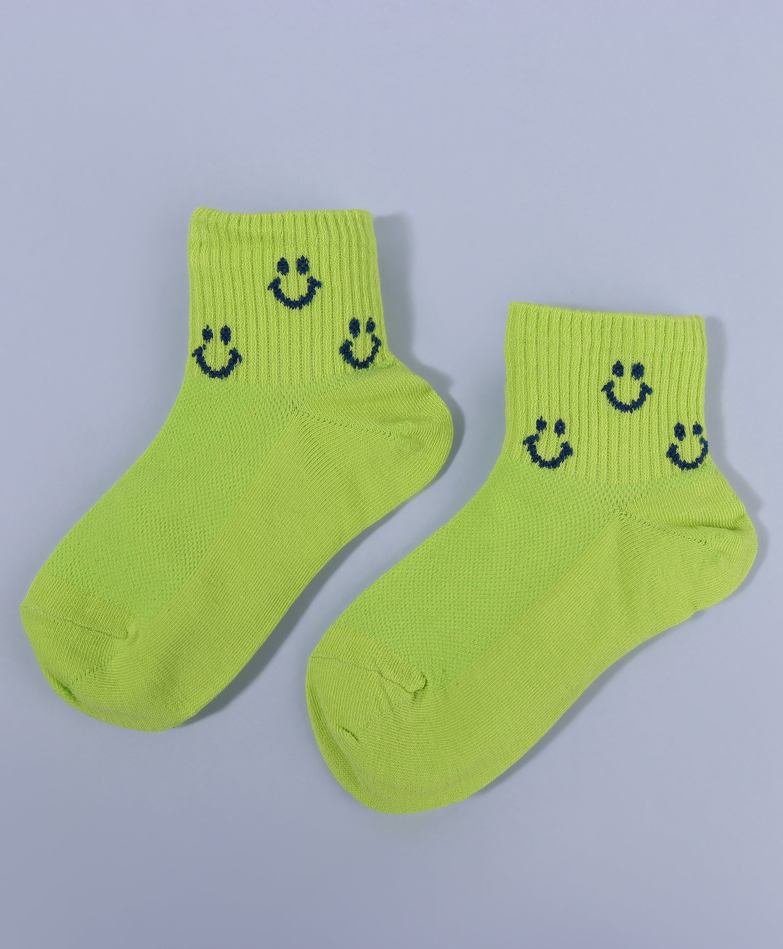 Pack of 3 Bear & Smiley Print Ankle Length Anti Bacterial Socks - Multicolour