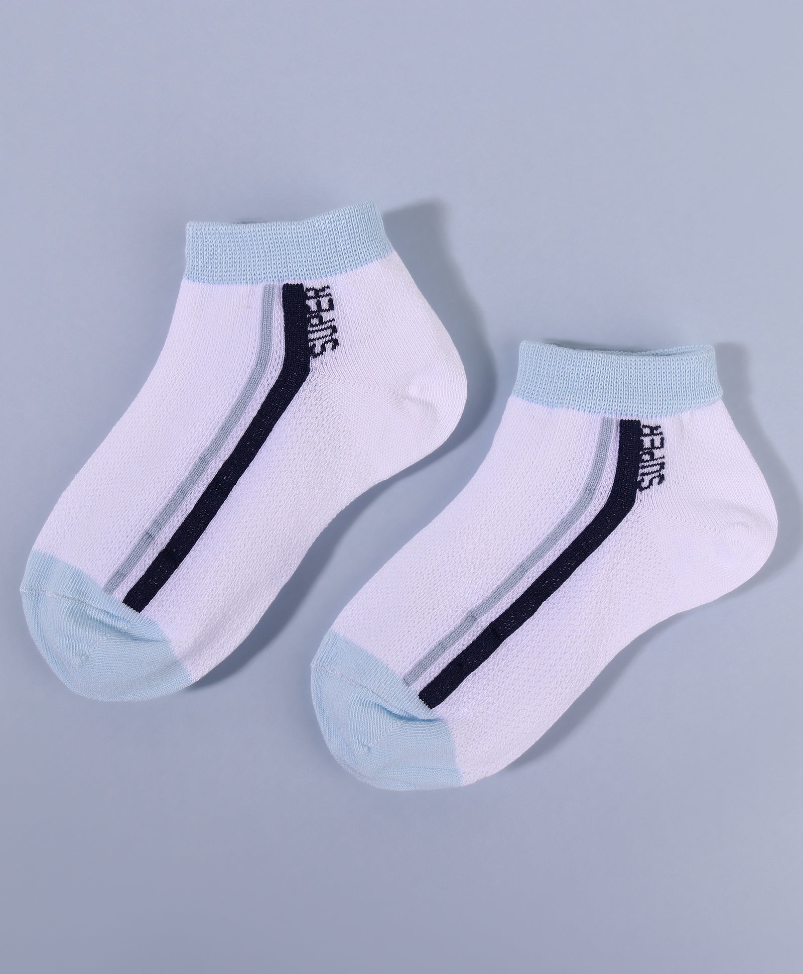 Pack of 3 Bear & Smiley Print Ankle Length Anti Bacterial Socks - Multicolour