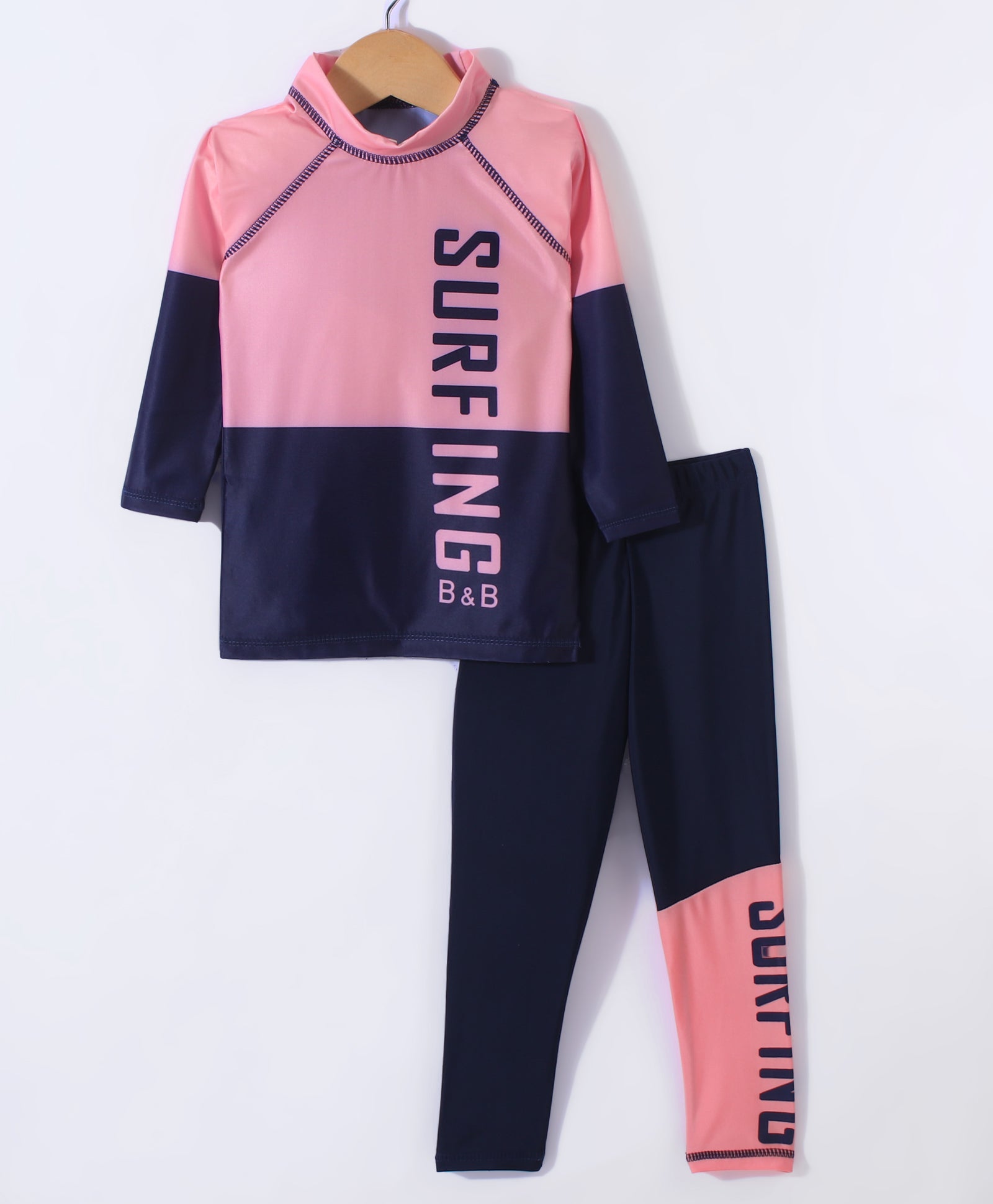 SURFING PRINT 2PC SWIM SUIT - PINK