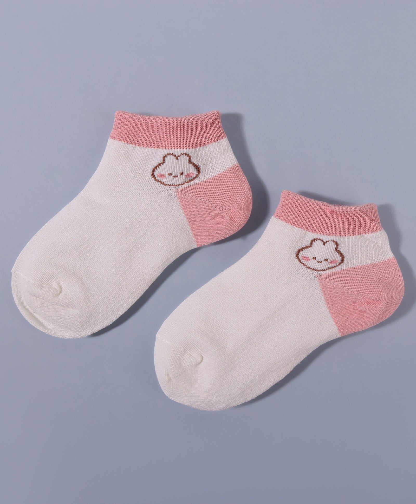 Pack of 3 Heart & Bunny Rabbit Print Ankle Length Anti Bacterial Socks - Multicolour