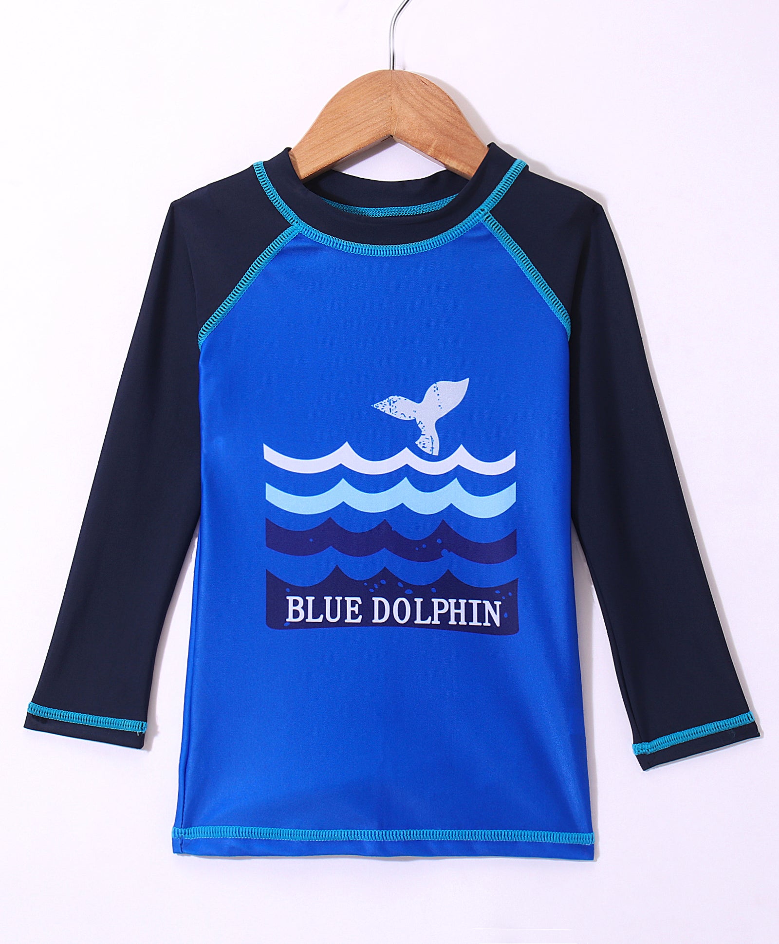 BLUE DOLPHIN 2 PIECE SWIM SUIT - BLUE