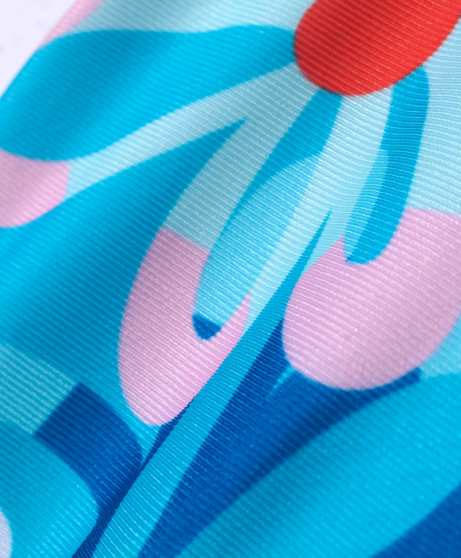 FROCK STYLE PRINTED SWIM SUIT - BLUE