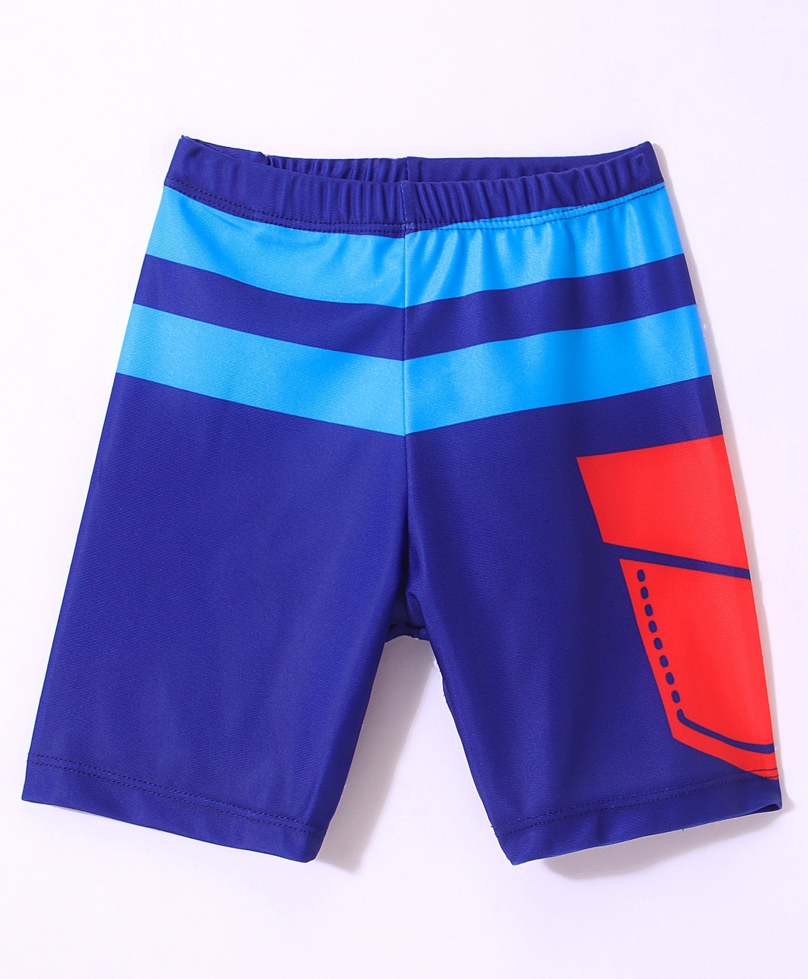 JAWS PRINT FULL SLEEVES 2 PIECE SWIM SUIT - NAVY