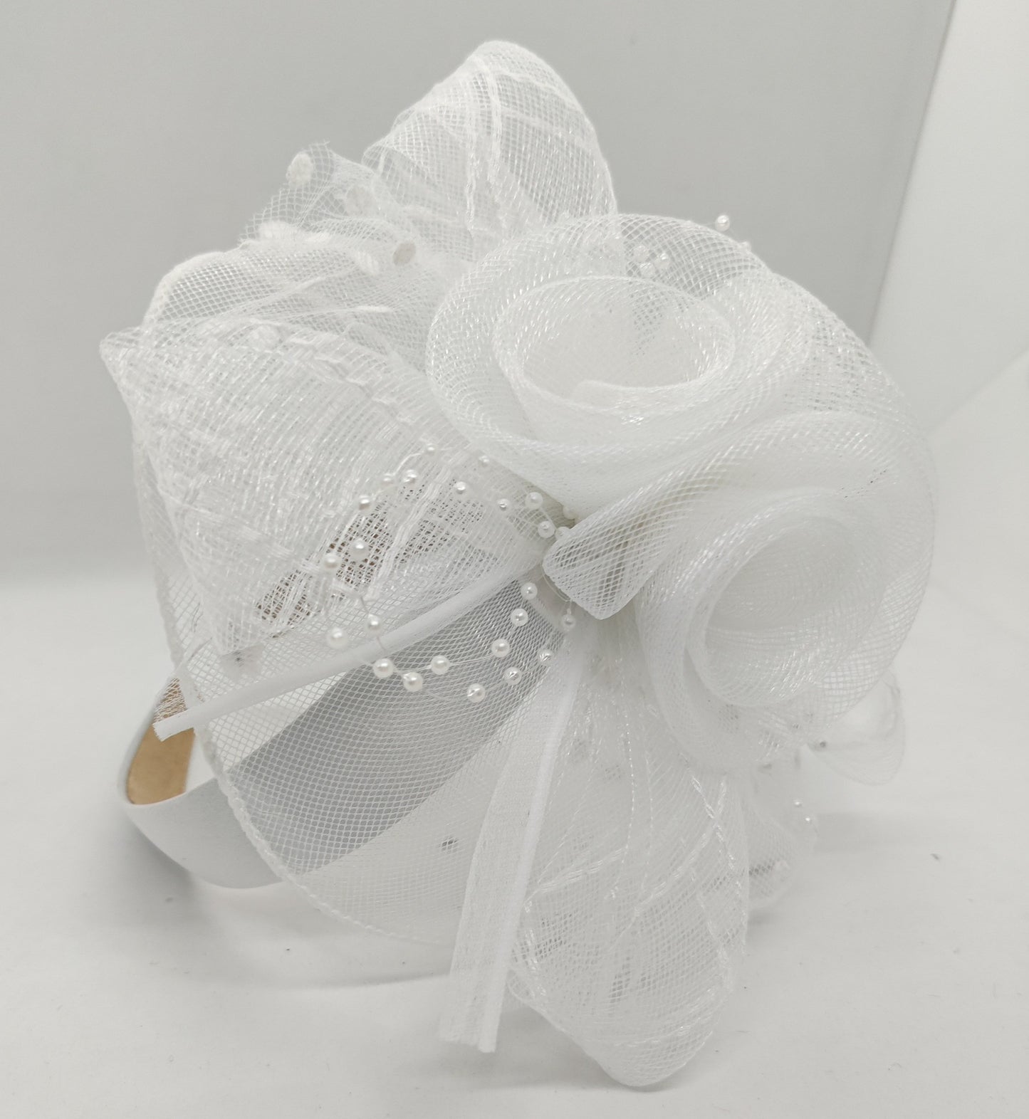 ROSE APPLIQUE PEARL HAT HAIRBAND