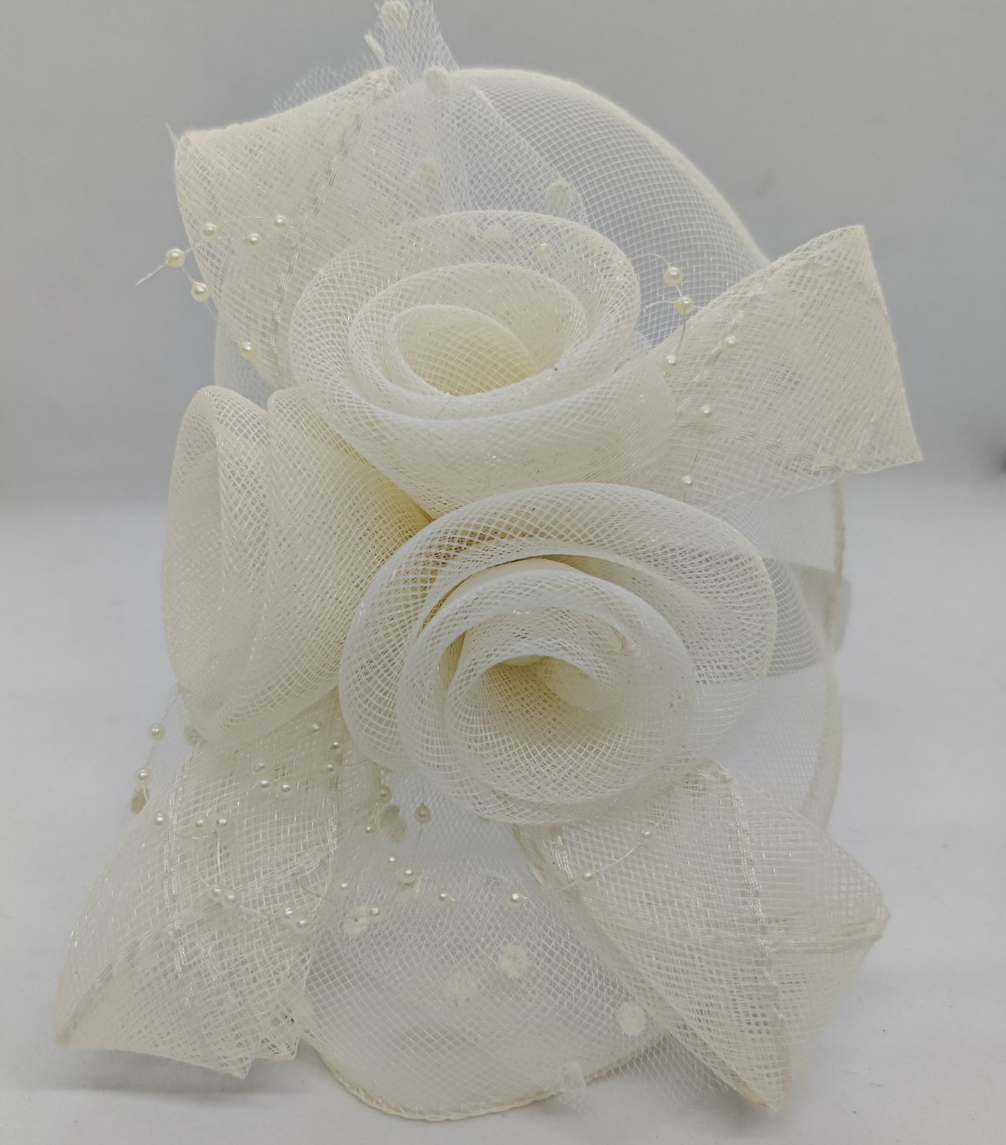 ROSE APPLIQUE PEARL HAT HAIRBAND
