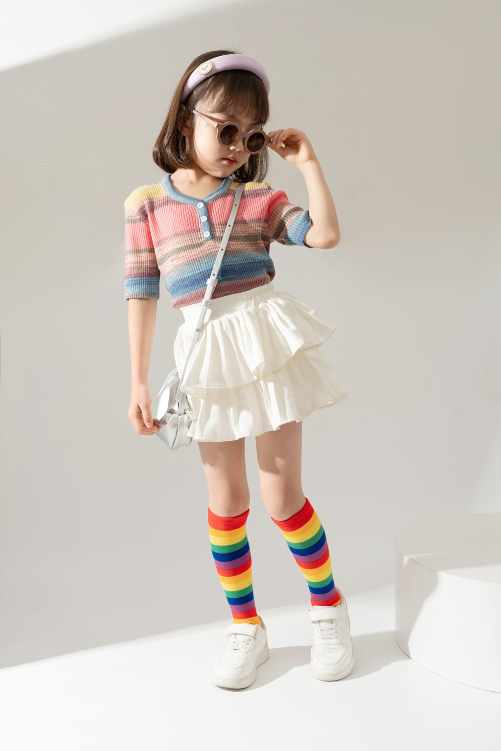 STRIPES DETAILED KNEE LENGTH SOCKS