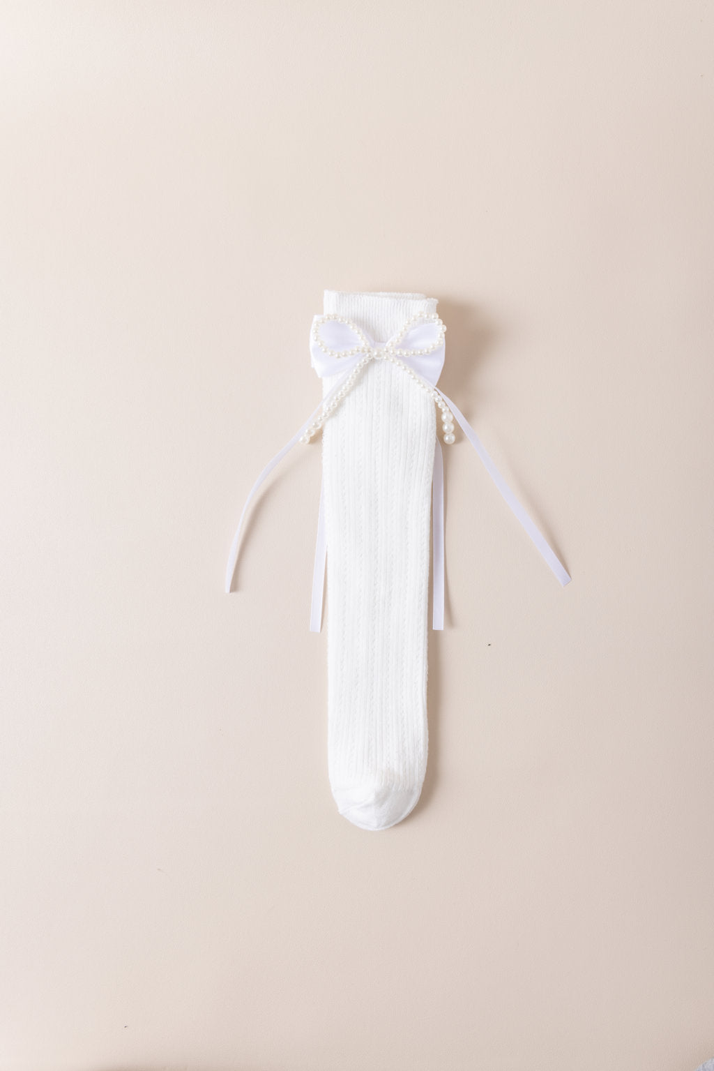 PEARL & KNOT DETAILED KNEE LENGTH SOCKS