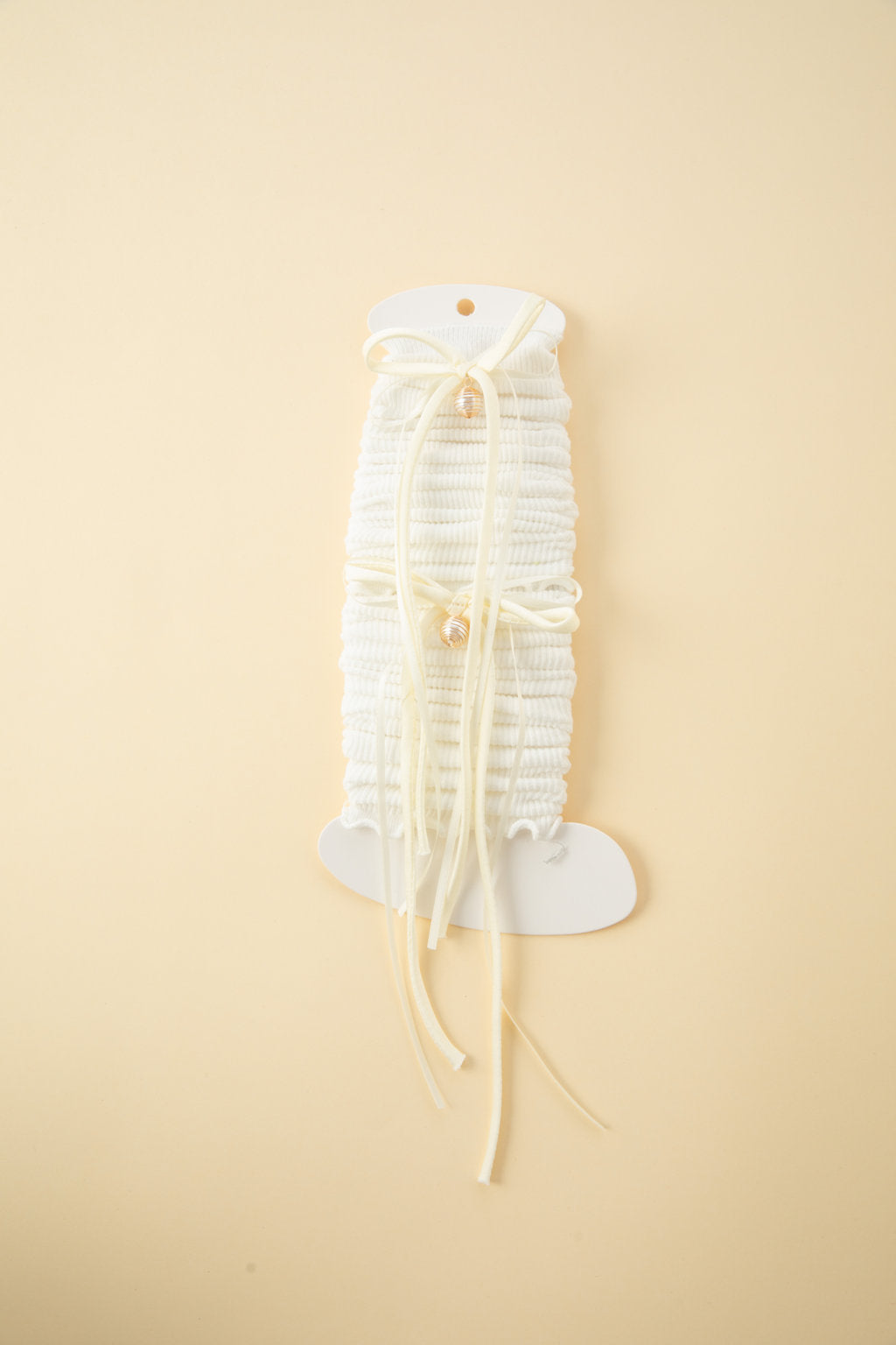 KNOT & PEARL APPLIQUE KNEE LENGTH OPEN TOE SOCKS