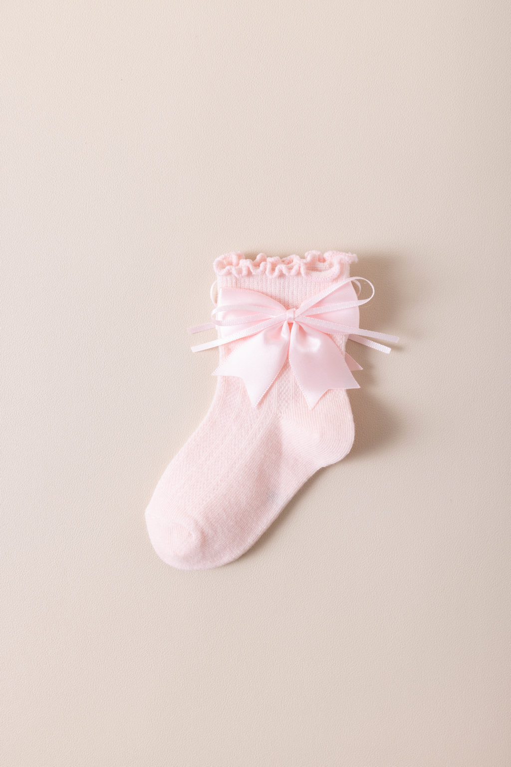 BOW & KNOT APPLIQUE ANKLE LENGTH SOCKS
