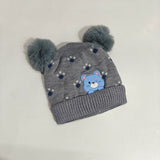 BEAR & POM POM WINTER CAP