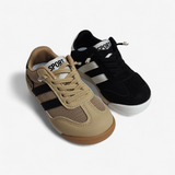 MESH DETAILED LACE DESIGN SNEAKER - BLACK