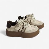 H PATCH DETAILED SNEAKERS - BROWN