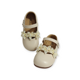 FLOWER & PEARL APPLQUE MARY JANE - CREAM