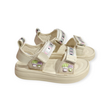 BALLOON PATCH SANDALS - WHITE