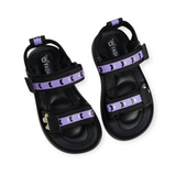 BALLOON PATCH SANDALS - BLACK