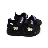 BALLOON PATCH SANDALS - BLACK