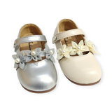 FLOWER & PEARL APPLQUE MARY JANE - SILVER