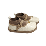 LITTLE LUXE QUILTED SHOES - BEIGE