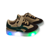 DUAL COLOR LED SHOES - BROWN